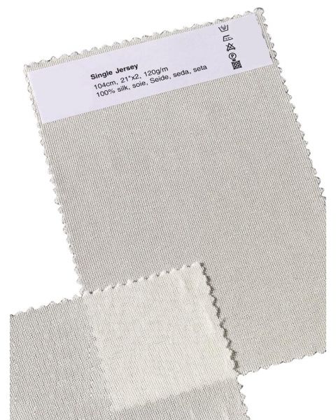 Haspelzijde Tricot medium / Natuurwit / 104 cm rondgebreid