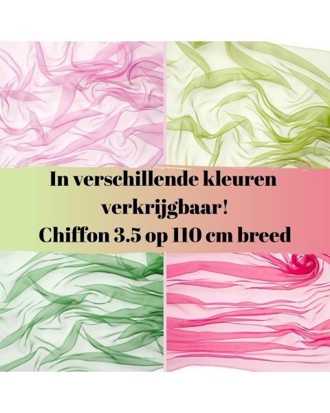 Chiffon 3.5 / Kleur / 110 cm breed 