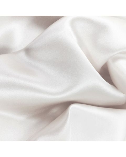 Crepe Satin 19 Sandwashed / Wit / 140 cm breed
