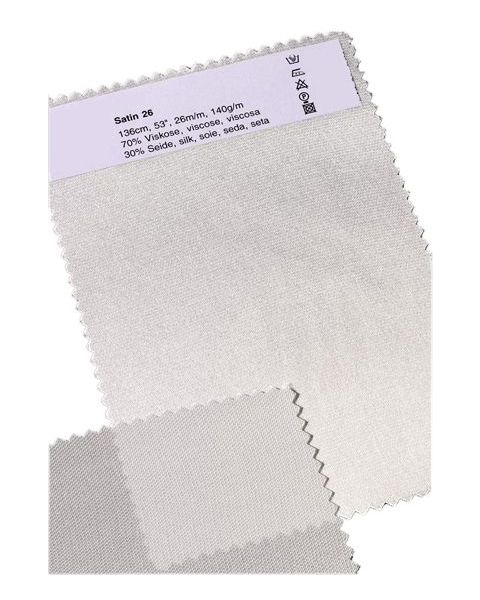 Satijn (zijde-viscose) / Natuurwit / 140 cm breed